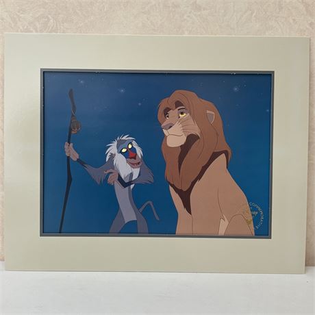 Vtg Disney's Lion King Exclusive Commemorative Gold Seal Frameable Lithograph