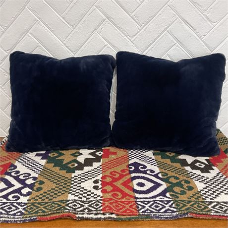 4' x 6' Bohemian Rug w/ Pair of Soft Throw Pillows