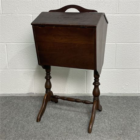 Vintage Wood Sewing Box Stand