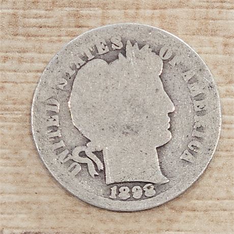 1898 Silver Dime  BARBER DIME