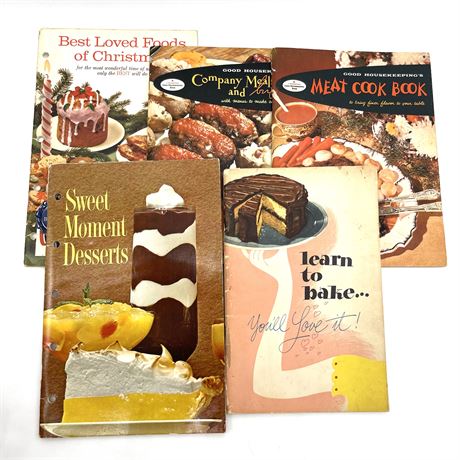 Variety of Vintage Cookbooks