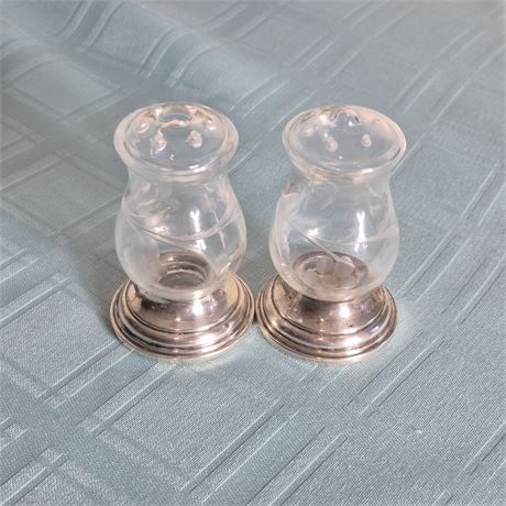 Sterling & Crystal Salt & Pepper Shakers