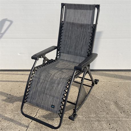 Bliss Hammocks Deluxe Reclining Rocking Chair w/ Sun Shade