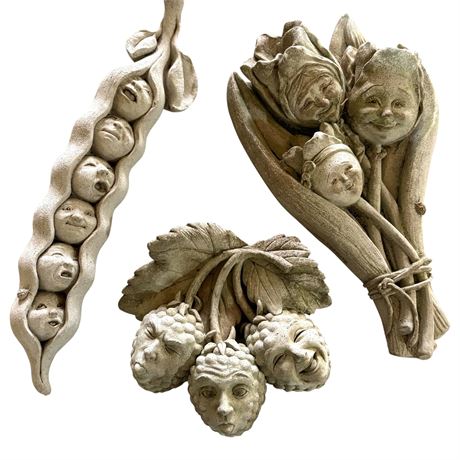 Carruth Studio Cement Whimsical Wall Plaques