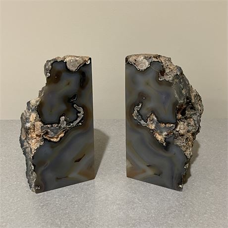 Great Pair of Agate Bookends