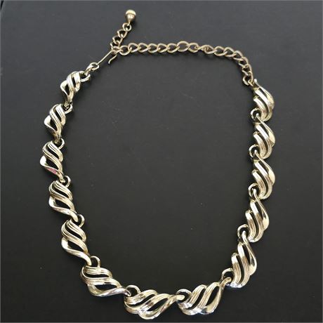 Coro Classic Goldtone Link Choker Necklace