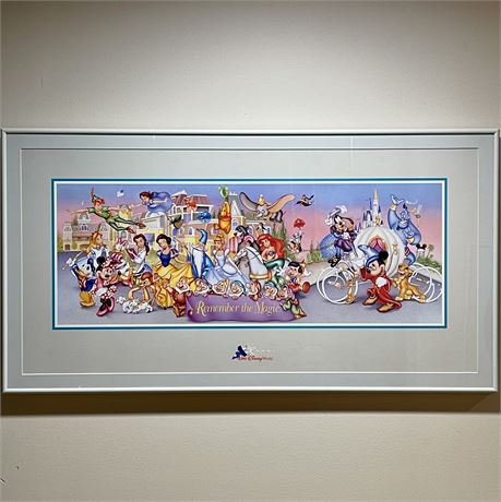 Framed Walt Disney Remember the Magic 25th Anniversary Print
