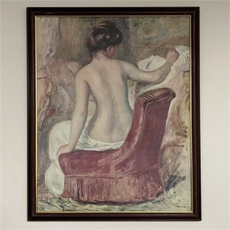 Pierre-Auguste Renoir 1900 "Nude in an Armchair" Framed Print