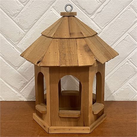 Belmont Solid Wood Hexagonal Gazebo Bird Feeder