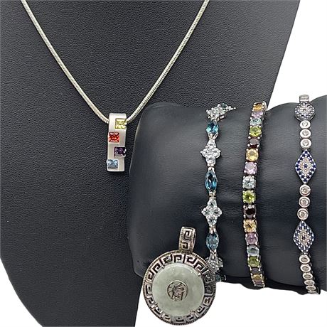 925 Sterling Silver Jewelry w/ Gemstone Accents