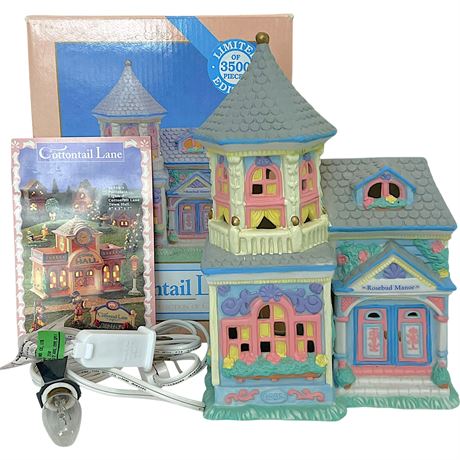 Cottontail Lane Rosebud Manor Easter Lighted House
