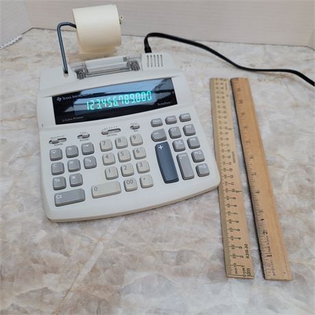 Adding machine and rulers