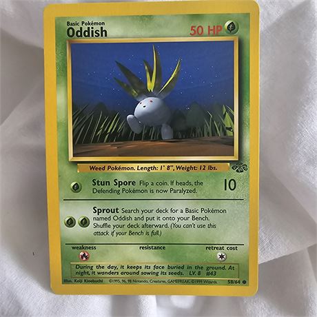 Pokémon Oddish"Trading Card