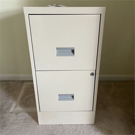 2-Drawer Metal File Cabinet with Keys