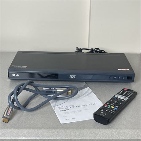 LG Blu-Ray 3D DVD Player with Remote
