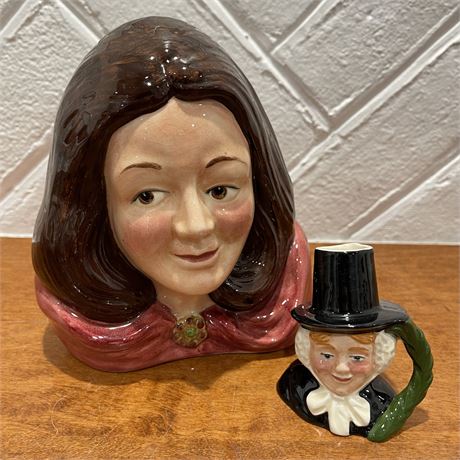 Slyvac Staffordshire Hand Painted Collectible Duo