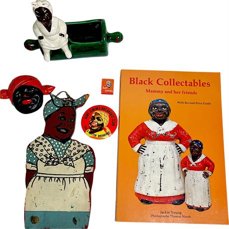 Vtg Aunt Jemima Black Americana Collectable Items w/ Collectible Guide Book