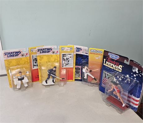(4) *NOS*  Starting Lineup Multiple Sport Figurines w/Cards