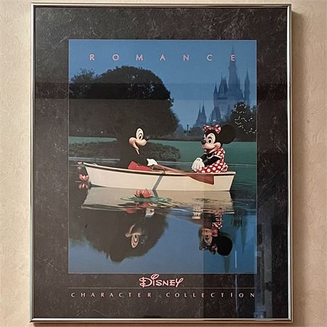 Framed Mickey and Minnie Romance Character Collection Poster