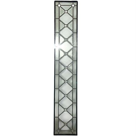 Leaded Beveled Ripple Glass Window Panel