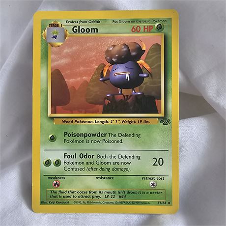 Gloom Pokémon trading card.