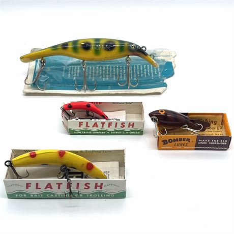 Fishing Lures - The Swim Whizz, Flat Fish, and The Bombing Lure