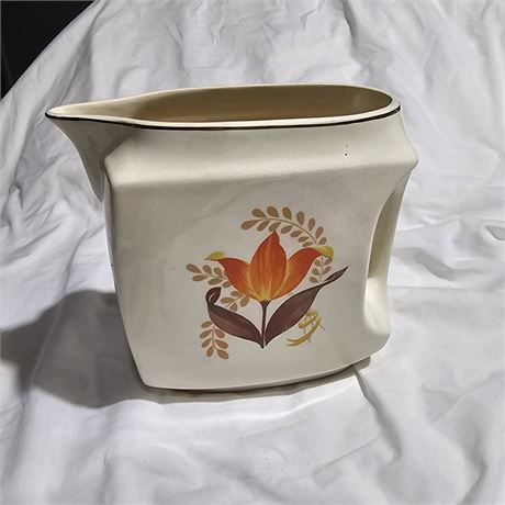 Harker Bakerite Gilded Tulip Mid-Century Serving Pitcher Vase 22k Gold Made in t
