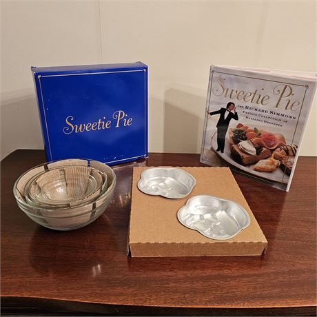 *NIB* Richard Simmons Cookbook & Molds w/Bowl Set