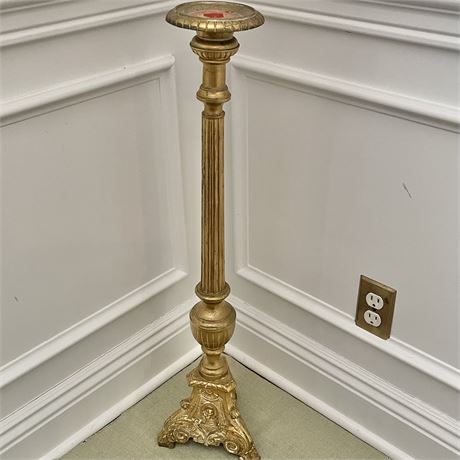 Vtg Brass Church Altar Floor Candlestick