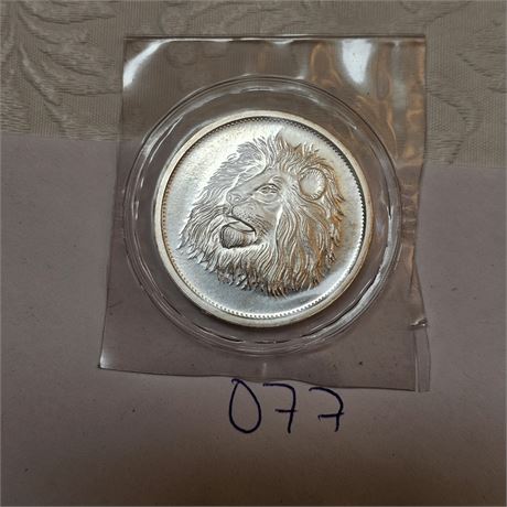 1 Troy OZ. .999 FINE SILVER ROUND LION