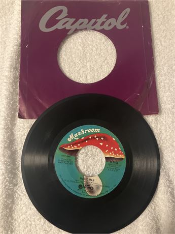 45 RPM vinyl single of Heart's "Magic Man" on the Mushroom Records label.  Artis