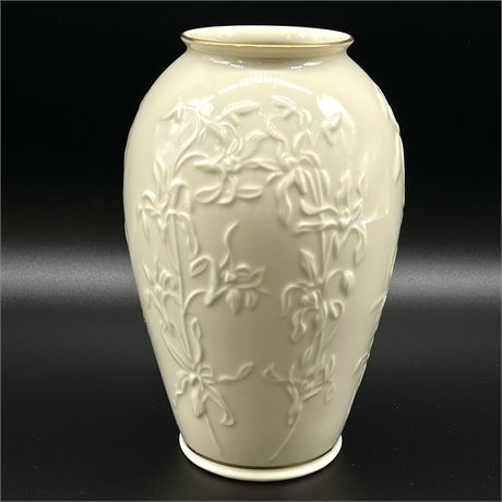 Masterpiece Lenox Vase w/ Embossed Floral Design
