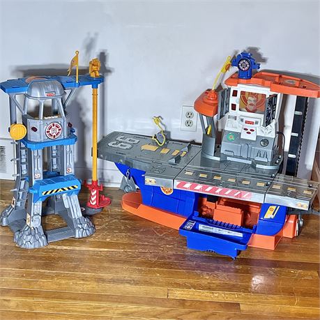 (2) Fisher Price Rescue Heroes Commander Centers