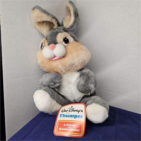 Vintage Disney Knickerbocker Plush Thumper Rabbit w/Original Tag