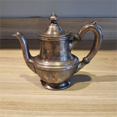 R Wallace vintage Mid Day Club 6" silver soldered teapot