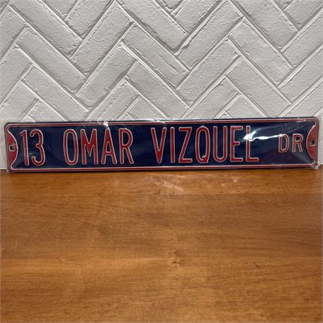 13 Omar Viquel Dr Cleveland Indians Metal Street Sign
