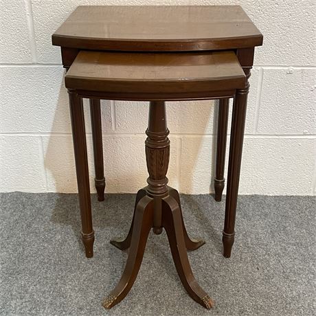 Vtg Duncan Phyfe-Style Nesting Tables