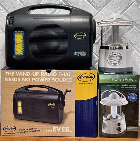 NIB Radio Lighted Lantern & Wind-Up Radio