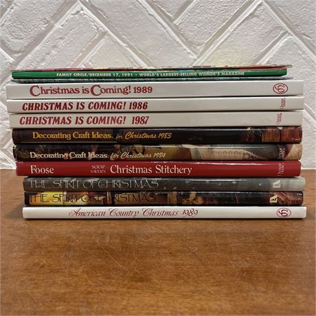 Collection of Vintage Books on Christmas Crafts