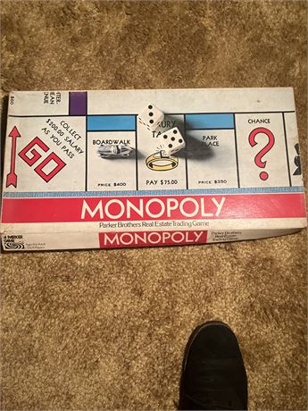 Parker Brothers Monopoly board game.
