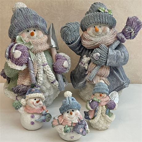Resin Snowman Figurines