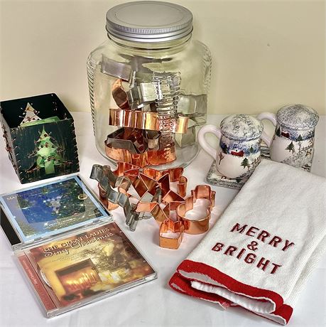 Christmas Kitchenware, Decor, and CDs