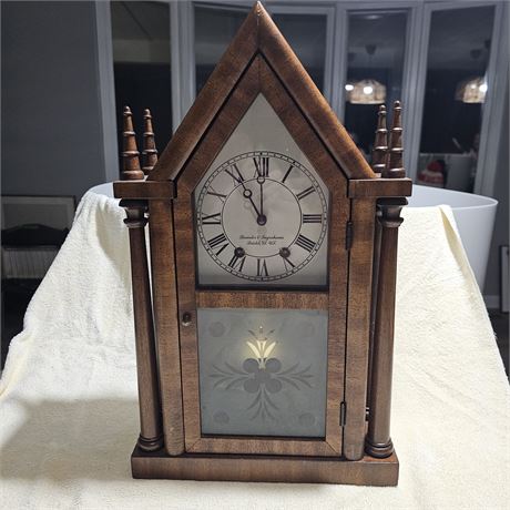 Henry Ford Museum Steeple Shelf Clock, 1970s Reproduction, Brewster & Ingrahams