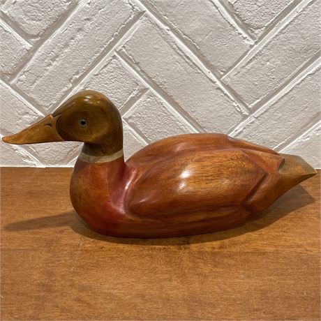 Wooden Table-Top Duck Figurine