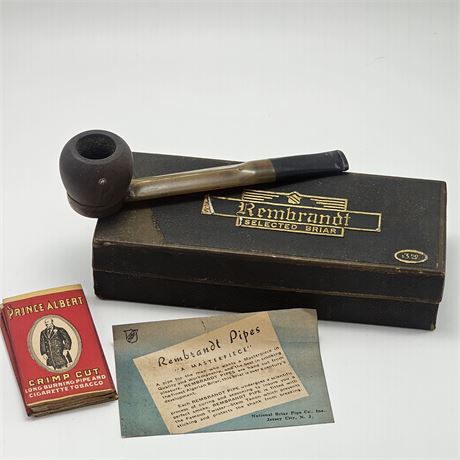 Rembrandt Selected Briar Pipe in Original Box w/Tobacco Papers