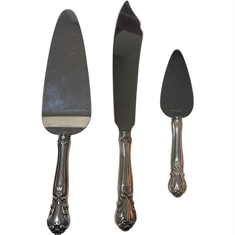 Sterling Silver Handled Serving Utensils w/ Stainless Steel Blades by WEB