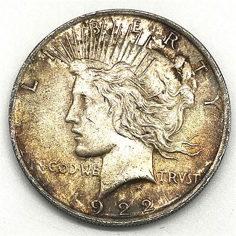 1922 Morgan Silver Peace Dollar Coin