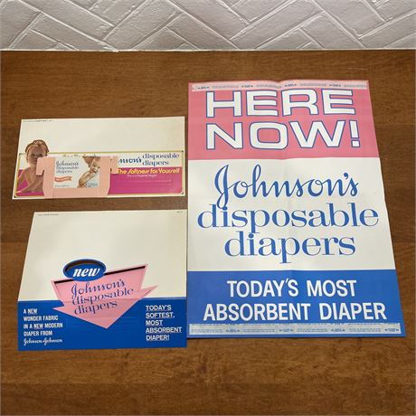 Vtg Johnson's Disposable Diaper Advertisement