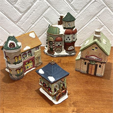 Mix of Ceramic Christmas Houses (No Light)
