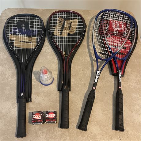 Tennis Rackets for 4 - Wilson and Prince